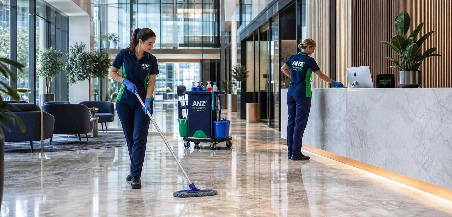 Commercial Cleaning — ANZ Cleaning Services Office Cleaning Norwest team